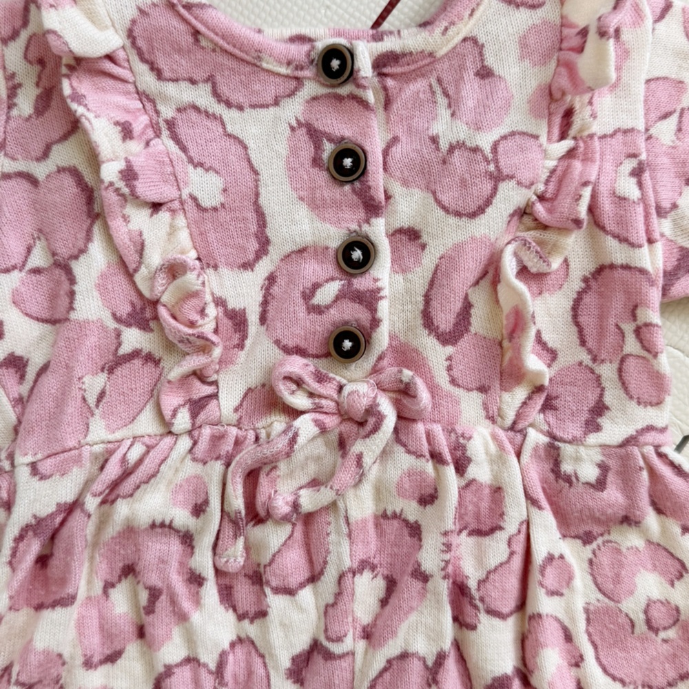 Jessica Simpson Pink Leopard Print Romper - Picture 3 of 8